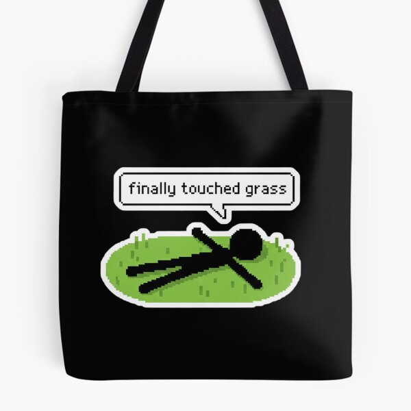 Item preview, Finally Touched Grass Pixel Meme designed and sold by TinyJoy Studio.