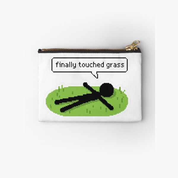 Item preview, Finally Touched Grass Pixel Meme designed and sold by TinyJoy Studio.