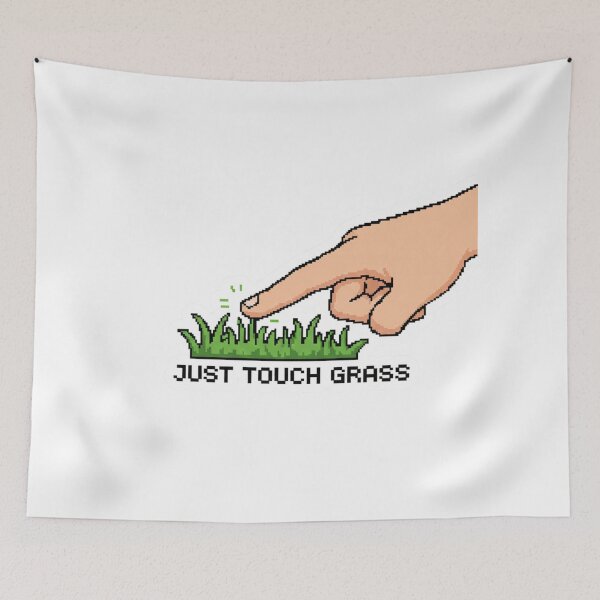 Item preview, Just Touch Grass Pixel Art designed and sold by TinyJoy Studio.
