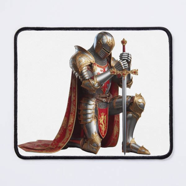Item preview, Medieval Knight Prayer Crusader Warrior Art designed and sold by DrawDrip.