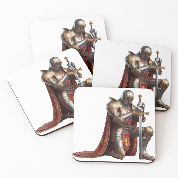 Item preview, Medieval Knight Prayer Crusader Warrior Art designed and sold by DrawDrip.