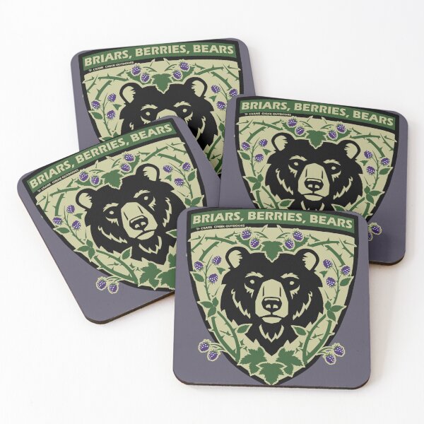 Item preview, Briars, Berries, Bears: Black, Tan, and Green designed and sold by CraneCreek.