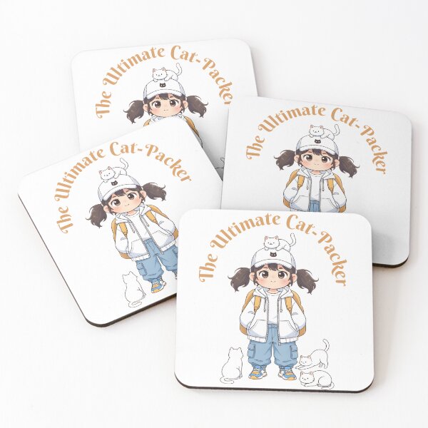 Item preview, The Ultimate Cat-Packer - Chibi Girl Hiking Art designed and sold by MANA-Goods.