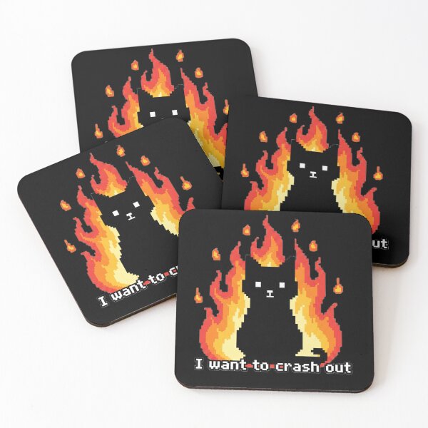 Item preview, I Want to Crash Out Pixel Cat designed and sold by TinyJoy Studio.