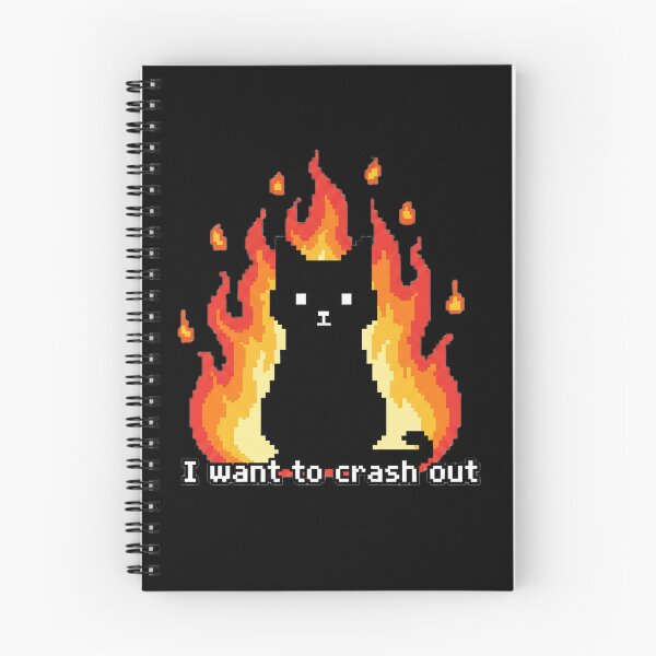 Item preview, I Want to Crash Out Pixel Cat designed and sold by TinyJoy Studio.