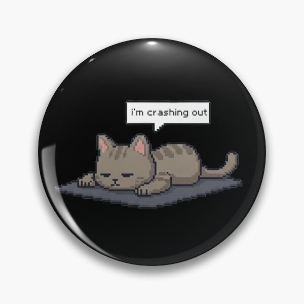 Item preview, I’m Crashing Out Pixel Cat designed and sold by TinyJoy Studio.