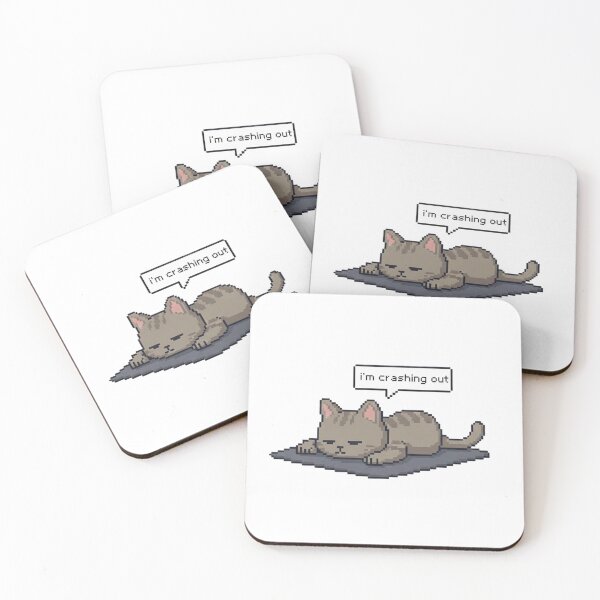 Item preview, I’m Crashing Out Pixel Cat designed and sold by TinyJoy Studio.