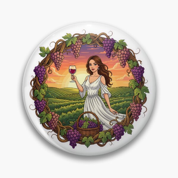 Item preview, Sunset Vineyard Elegance – Wine Lover Cottagecore Art designed and sold by C3J7.