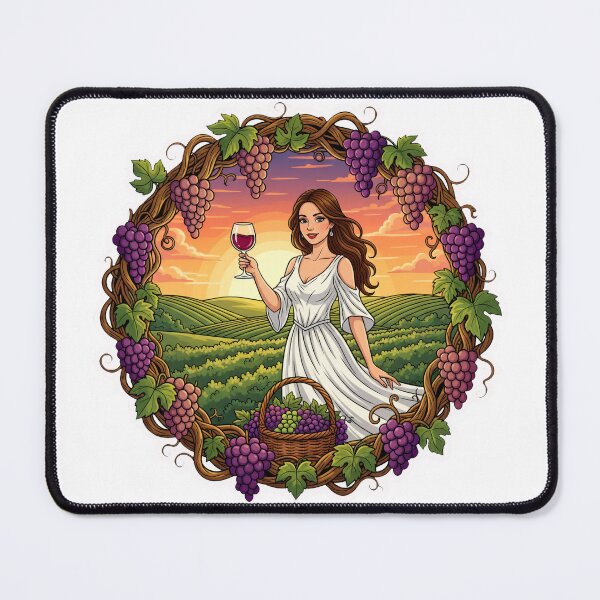 Item preview, Sunset Vineyard Elegance – Wine Lover Cottagecore Art designed and sold by C3J7.
