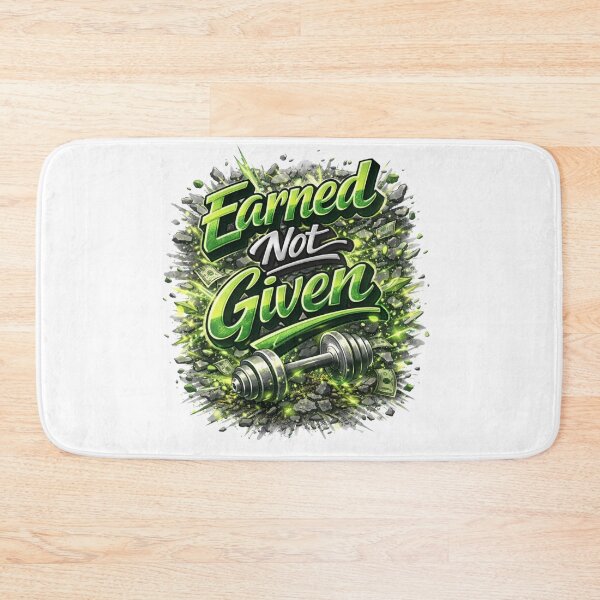 Item preview, Earned Not Given Motivational Typography Design designed and sold by Combat Skies.