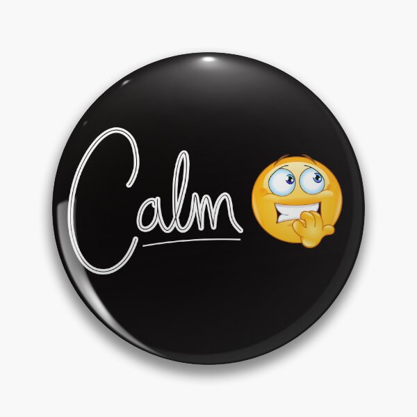 Item preview, Calm panic – Awkward Smile Minimal Text Design designed and sold by Carftastic.