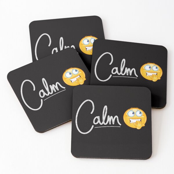 Item preview, Calm panic – Awkward Smile Minimal Text Design designed and sold by Carftastic.