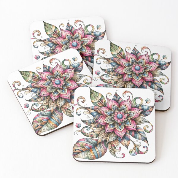 Item preview, Whimsical Zentangle Floral  designed and sold by Beyond The Canvas.