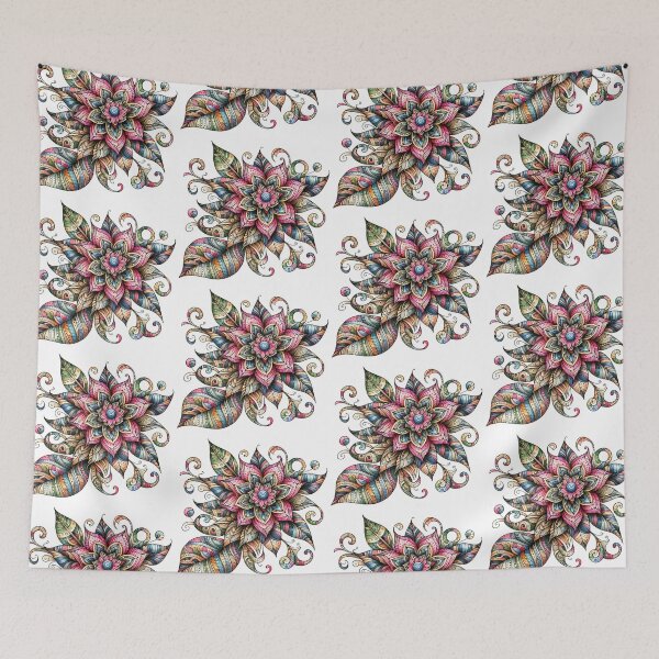 Item preview, Whimsical Zentangle Floral  designed and sold by Beyond The Canvas.