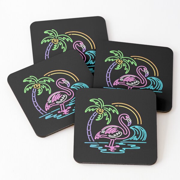Item preview, 80s Pink Flamingo Palm Summer Vacation Beach designed and sold by MarryIsMonth.
