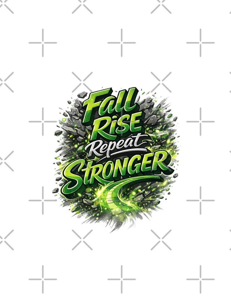 Thumbnail 4 of 4, iPhone Case, Fall Rise Repeat Stronger Typography Design designed and sold by IRON WINGS /USAF.