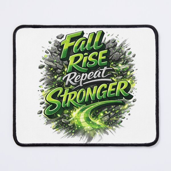 Item preview, Fall Rise Repeat Stronger Typography Design designed and sold by Combat Skies.