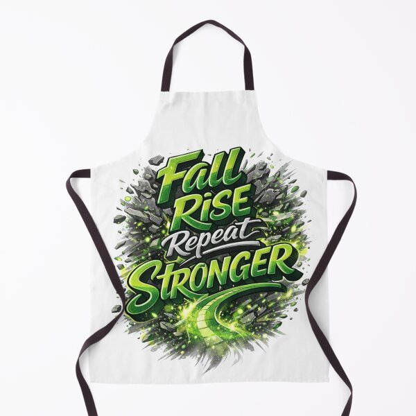 Item preview, Fall Rise Repeat Stronger Typography Design designed and sold by Combat Skies.