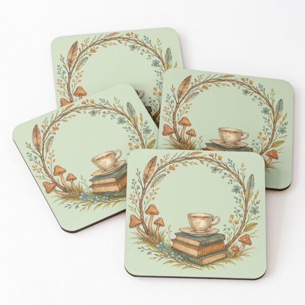 Item preview, Tea Time Wreath Book Nook designed and sold by BreezyDawnDesigns.