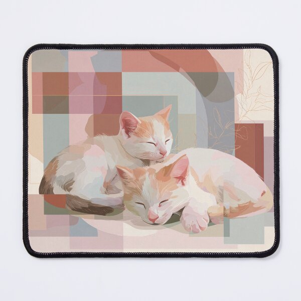 Item preview, Sleeping Cats in boho Geometric Design designed and sold by lautir.