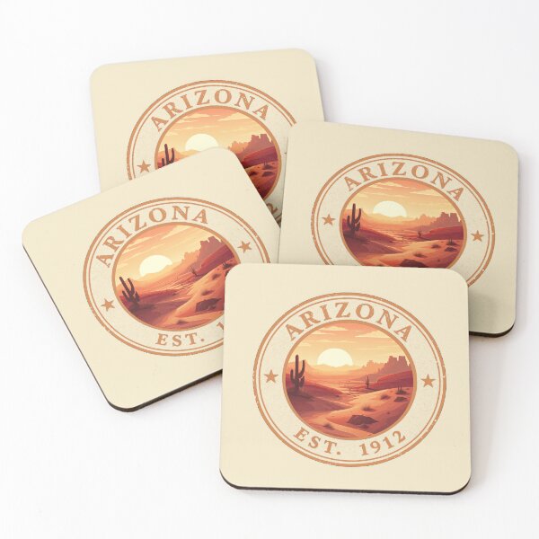 Item preview, Arizona vintage desert landscape postage stamp art designed and sold by Alexaltay.