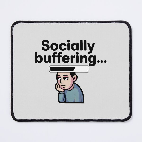 Item preview, Socially Buffering Funny Introvert and Social Anxiety Art designed and sold by SplashTastic.
