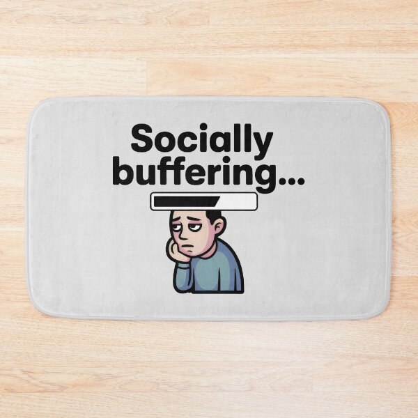 Item preview, Socially Buffering Funny Introvert and Social Anxiety Art designed and sold by SplashTastic.