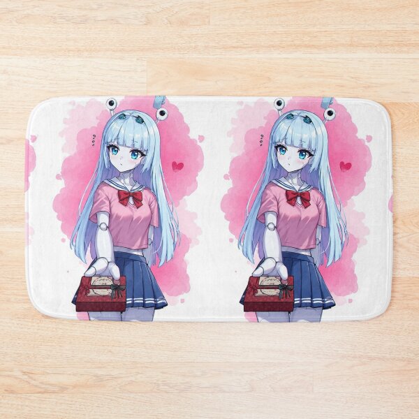 Item preview, Chica androide entregando regalo de San Valentín designed and sold by ArtsJulian.