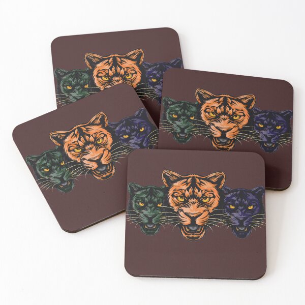 Item preview, “Colorful Tiger Heads Illustration | Wild Animal Art” designed and sold by Adappai.