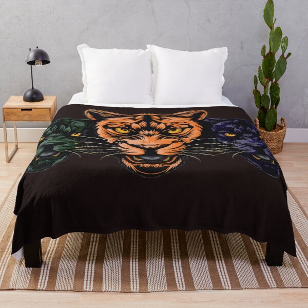 Item preview, “Colorful Tiger Heads Illustration | Wild Animal Art” designed and sold by Adappai.