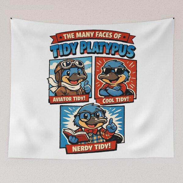 Item preview, The Many Faces of Tidy Platypus designed and sold by WildlifeInc.