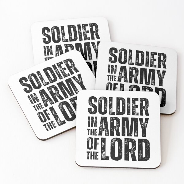 Item preview, Soldier in the Army of the Lord Shirt – Christian Warrior Design for Faith‑Driven Believers Black Distressed Font designed and sold by GFamilyC.