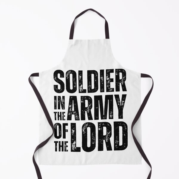 Item preview, Soldier in the Army of the Lord Shirt – Christian Warrior Design for Faith‑Driven Believers Black Distressed Font designed and sold by GFamilyC.