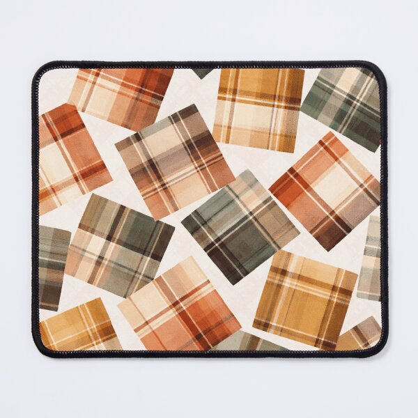 Item preview, Warm Autumn Plaid Patchwork Accent Pillow designed and sold by CzipipitoStudio.
