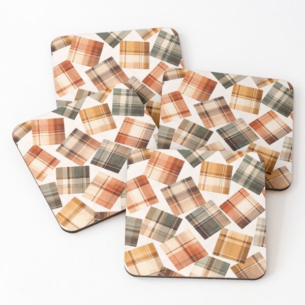 Item preview, Warm Autumn Plaid Patchwork Accent Pillow designed and sold by CzipipitoStudio.