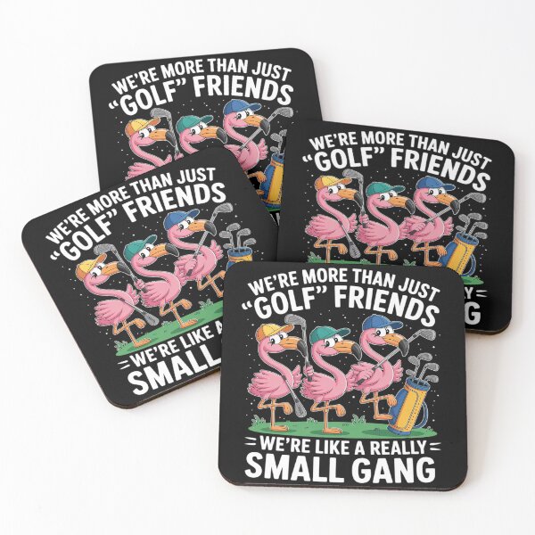 Item preview, We're More Than Just Golf Friends Flamingo designed and sold by MarryIsMonth.