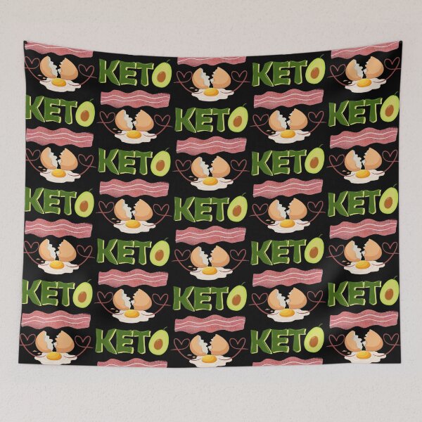 Item preview, Keto Breakfast Illustration – Bacon, Egg and Avocado Art designed and sold by MOKRONOS.