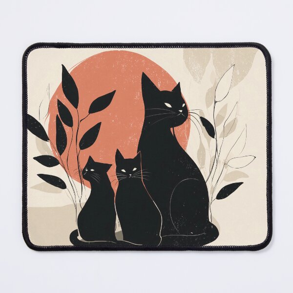 Item preview, Stylized Cats with Orange Sun designed and sold by lautir.