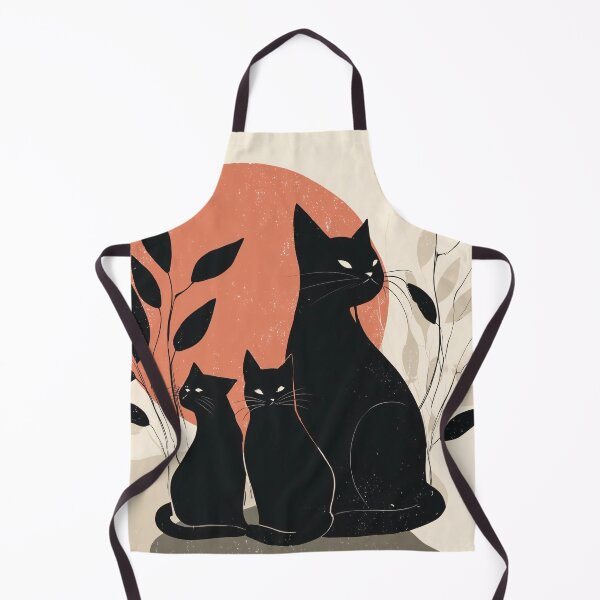 Item preview, Stylized Cats with Orange Sun designed and sold by lautir.