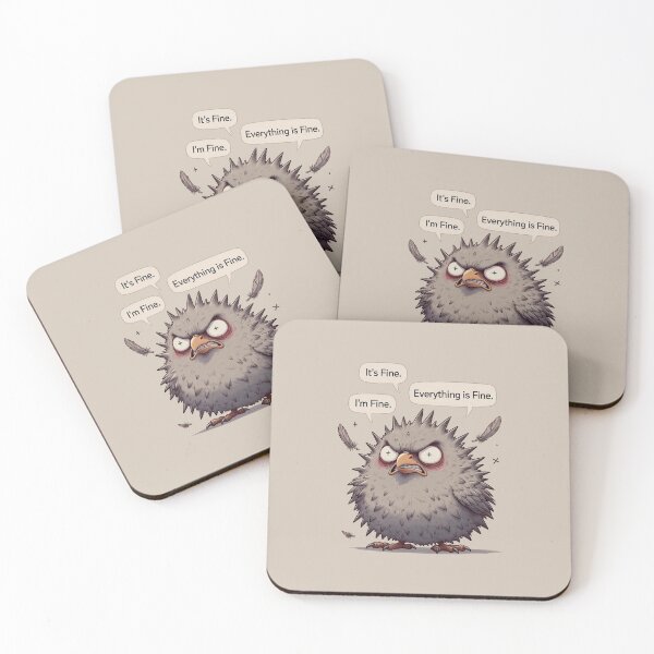 Item preview, The "Everything is Fine" Frazzled Fowl designed and sold by PixelQ.