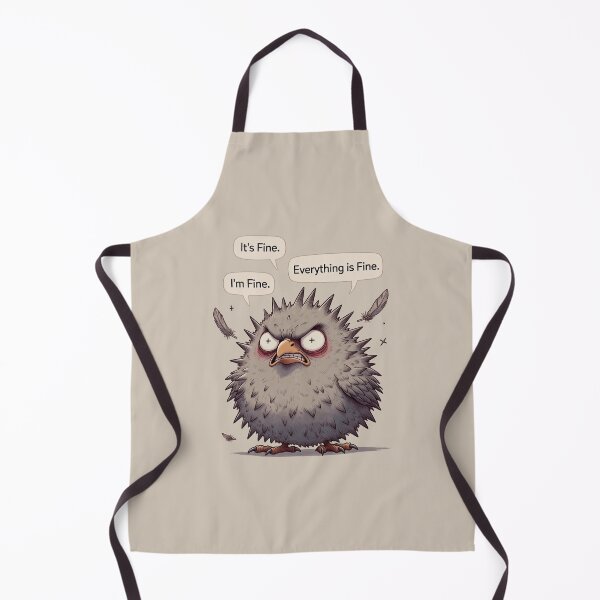 Item preview, The "Everything is Fine" Frazzled Fowl designed and sold by PixelQ.