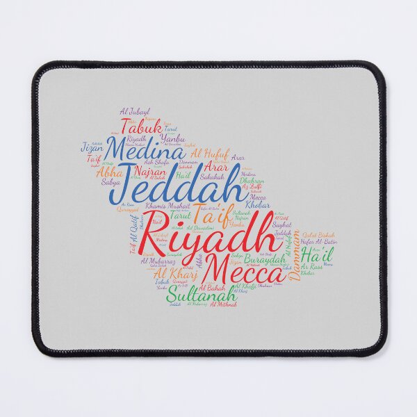 Item preview, Saudi Arabia Cities Map, Typography Art Heart designed and sold by mashmosh.