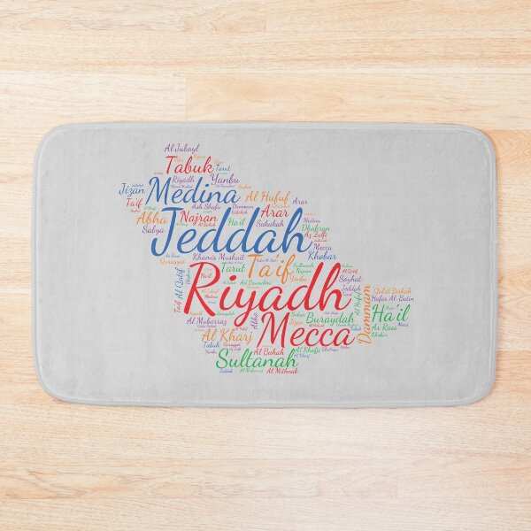 Item preview, Saudi Arabia Cities Map, Typography Art Heart designed and sold by mashmosh.