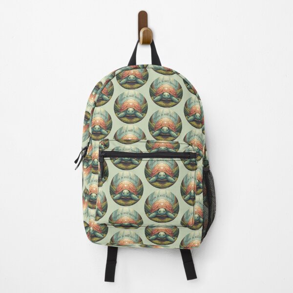 Item preview, Slow Is Still Sacred – Mindful Tortoise Forest Quote Illustration designed and sold by soletstudio.