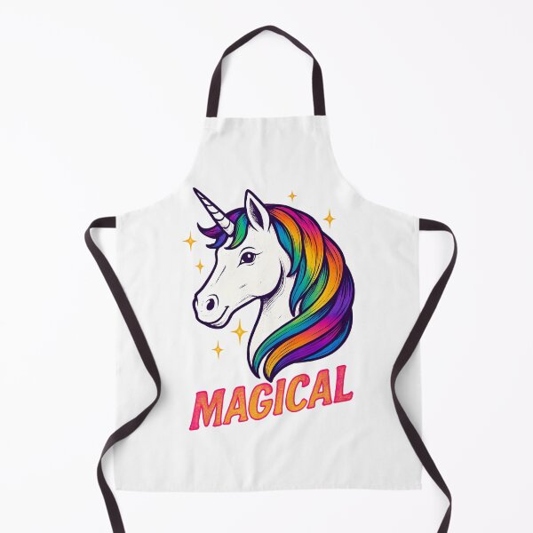 Item preview, Magical Unicorn with Rainbow Mane – Cute Whimsical Fantasy Illustration designed and sold by Luvahawb.