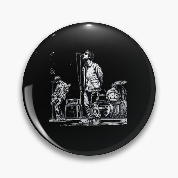Item preview, Minimalist Line Art Of Oasis Performing  Retro Britpop Band  designed and sold by Psona.