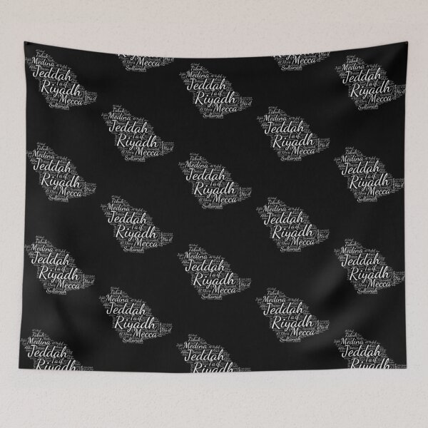 Item preview, Saudi Arabia Cities Map, Typographic Word Art Design designed and sold by mashmosh.