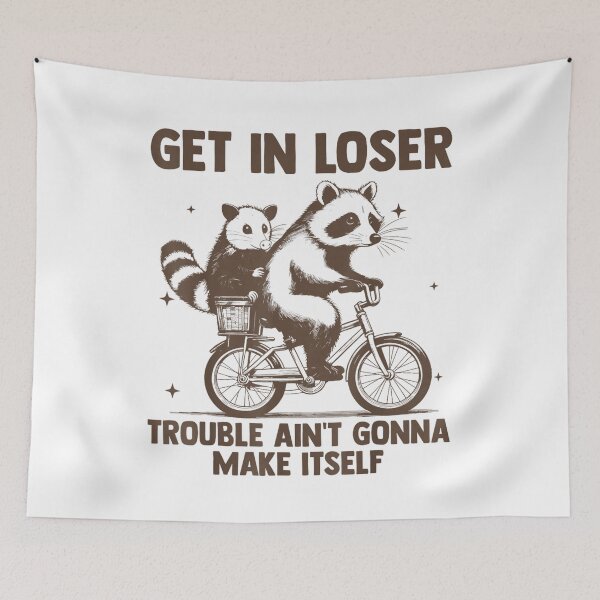 Item preview, Get in Loser Trouble Ain't Gonna Make Itself Raccoon Opossum , Opossum Gift For Mom Dad Kids designed and sold by Opossum GIFT ★★★★★.