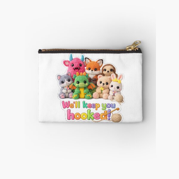 Item preview, We’ll Keep You Hooked!, Cute Crochet Animals Amigurumi Wall Art, Craft Room Decor, Gift for Crocheters and Yarn Lovers designed and sold by TerScott.