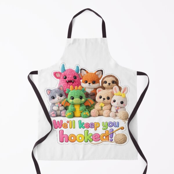 Item preview, We’ll Keep You Hooked!, Cute Crochet Animals Amigurumi Wall Art, Craft Room Decor, Gift for Crocheters and Yarn Lovers designed and sold by TerScott.